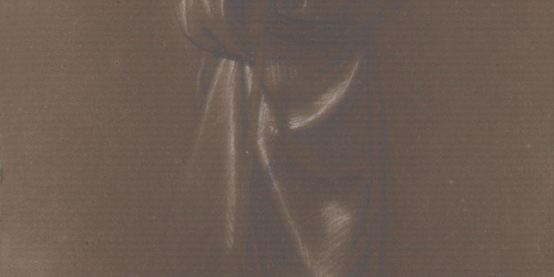 Claudi Lorenzale - Home amb túnica i recolzat amb les dues mans sobre una vara - Cap a 1850-1870 image for: Claudi Lorenzale - Home amb túnica i recolzat amb les dues mans sobre una vara - Cap a 1850-1870