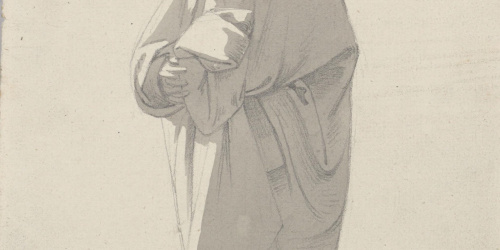 Claudi Lorenzale - Home tapat amb un caputxó - Cap a 1850-1870 image for: Claudi Lorenzale - Home tapat amb un caputxó - Cap a 1850-1870