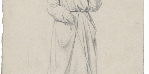 Claudi Lorenzale - Noi jove amb un bastó a la mà (anvers) / Noi jove amb un bastó a la mà (revers) - Cap a 1850-1870 image for: Claudi Lorenzale - Noi jove amb un bastó a la mà (anvers) / Noi jove amb un bastó a la mà (revers) - Cap a 1850-1870