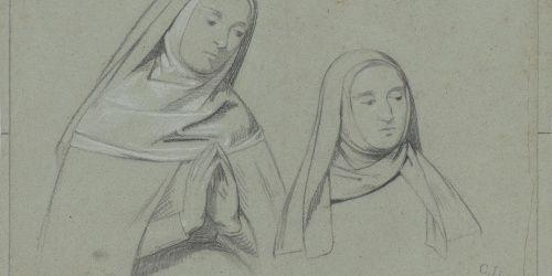 Claudi Lorenzale - Busts de dues monges - Cap a 1850-1870 image for: Claudi Lorenzale - Busts de dues monges - Cap a 1850-1870