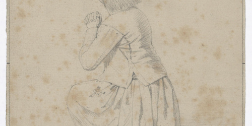 Claudi Lorenzale - Dona descalça suplicant - Cap a 1840-1850 image for: Claudi Lorenzale - Dona descalça suplicant - Cap a 1840-1850