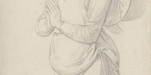 Claudi Lorenzale - Àngel pregant. Còpia d'una pintura medieval - Cap a 1839-1840 image for: Claudi Lorenzale - Àngel pregant. Còpia d'una pintura medieval - Cap a 1839-1840