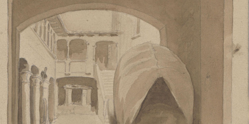 Claudi Lorenzale - Casa de l'Abad - Cap a 1840-1850 image for: Claudi Lorenzale - Casa de l'Abad - Cap a 1840-1850