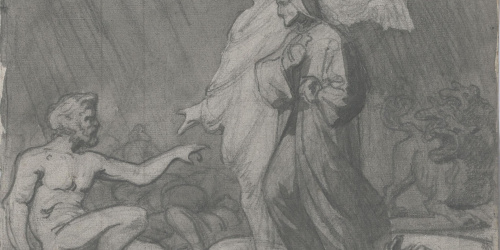 Claudi Lorenzale - Dant i Virgili en un passatge de la Divina Comèdia - Cap a 1850-1870 image for: Claudi Lorenzale - Dant i Virgili en un passatge de la Divina Comèdia - Cap a 1850-1870