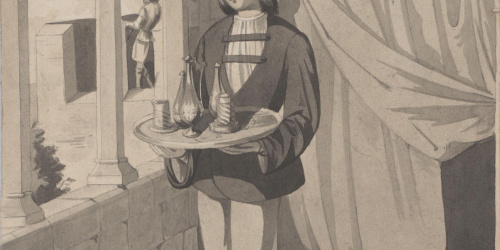 Claudi Lorenzale - Criat d'un senyor feudal amb una safata - Cap a 1840-1850 image for: Claudi Lorenzale - Criat d'un senyor feudal amb una safata - Cap a 1840-1850