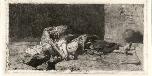 image for: Marià Fortuny - Àrab vetllant el cadàver del seu amic - 1866