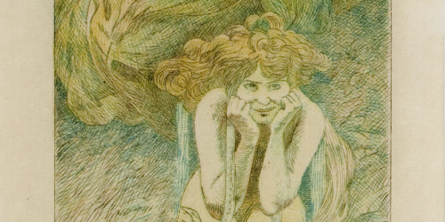 image for: Alexandre de Riquer - Mujer narcisista - Inicios del siglo XX