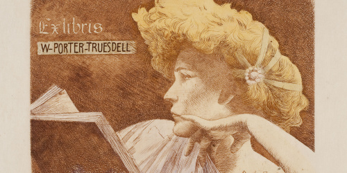 image for: Alexandre de Riquer - Ex-libris W. Porter Truesdell - 1903