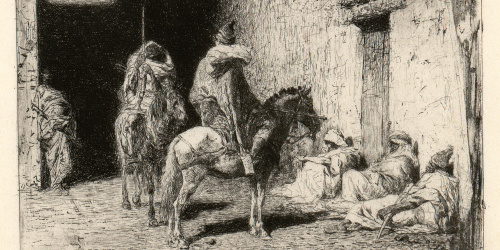 image for: Marià Fortuny - Guàrdia de la qasba a Tetuan - Cap a 1861