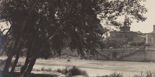 image for: Claudi Carbonell - Vista de l&#039;església de San Juan de los Panetes (Saragossa) - Cap a 1925