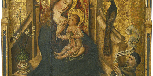 image for: Mestre de Palanquinos - Mare de Déu de la Llet amb un donant - Segona meitat del segle XV