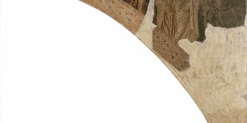 image for: Mestre de la sala capitular de Sixena - Moisès i Aaron mostren al poble jueu la columna de foc, de la sala capitular de Sixena - Entre 1196-1208