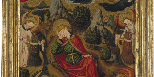 image for: Mestre d’Aiguatèbia - El somni de sant Joan Evangelista a Patmos - Cap a 1450-1455