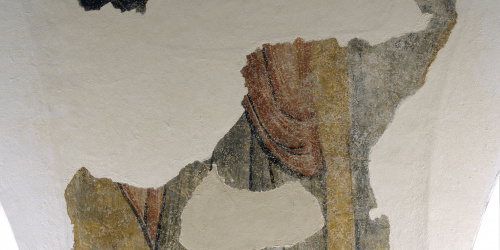 image for: Mestre de Boí - Vestigis d&#039;una figura de sant de Sant Joan de Boí - Cap a 1100