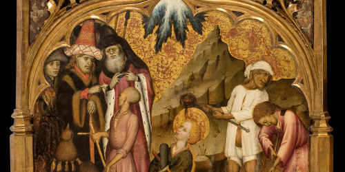 image for: Bernat Martorell - Martiri de santa Llúcia a la foguera - Cap a 1435