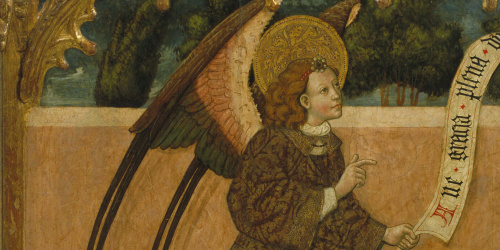image for: Segon Mestre d’Estopanyà - Arcàngel Gabriel d&#039;una Anunciació - Cap a 1450