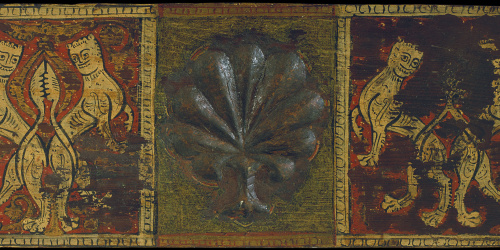 image for: Anònim. Catalunya - Taula d&#039;enteixinat amb palmeta i animals fantàstics - Cap a 1300