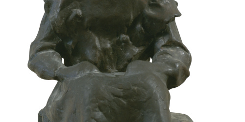 image for: Josep Llimona - Nena asseguda - 1904