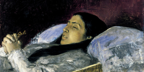 image for: Marià Fortuny - La senyoreta Del Castillo en el seu llit de mort - Granada, 1871