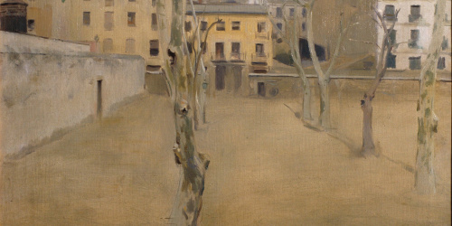 Ramon Casas - Pati de l'antiga presó de Barcelona (Pati dels Corders) - Cap a 1894 image for: Ramon Casas - Pati de l'antiga presó de Barcelona (Pati dels Corders) - Cap a 1894