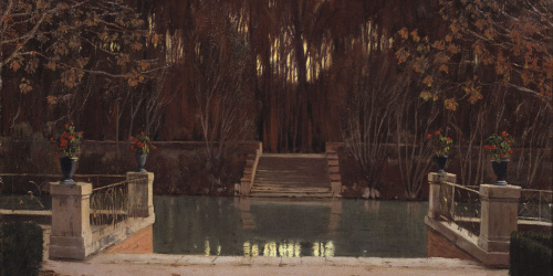 image for: Santiago Rusiñol - L&#039;embarcador - Aranjuez, 1911