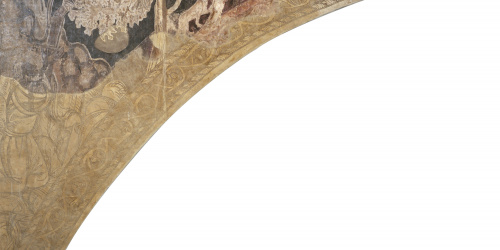 image for: Mestre de la sala capitular de Sixena - Moisès rep les taules de la Llei, de la sala capitular de Sixena - Entre 1196-1208