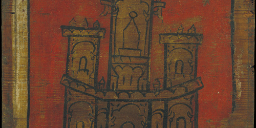 image for: Anònim. Castella - Tauleta d&#039;enteixinat amb castell - Primera meitat del segle XIV