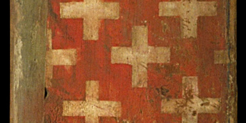 image for: Anònim. Catalunya - Taula d&#039;enteixinat amb les armes dels Cardona i les dels Cruïlles - Primer quart del segle XIV