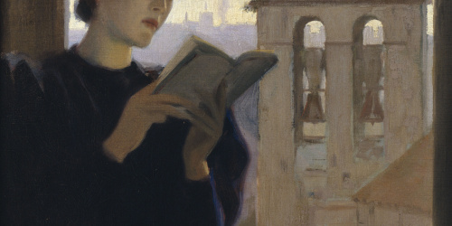image for: Joan Llimona - Noia llegint - 1900-1905
