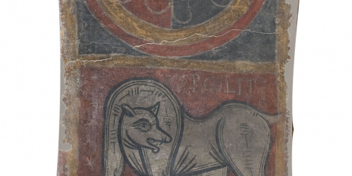 image for: Mestre de Boí - CARCOLITI, elefant i lleó de Sant Joan de Boí - Cap a 1100