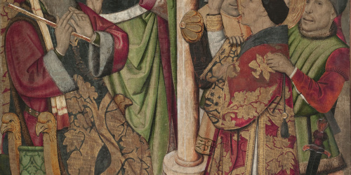 image for: Jaume Huguet - Sant Vicenç davant Dacià - Cap a 1455-1460
