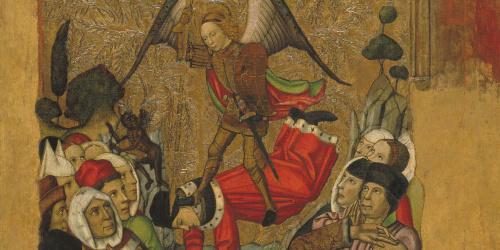 image for: Jaume Huguet - Sant Miquel vencedor de l&#039;Anticrist - Cap a 1455-1460
