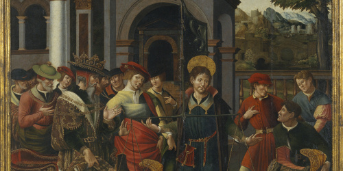 image for: Pere Nunyes - Pesatge de les selles davant del rei Clotari II - 1526-1529