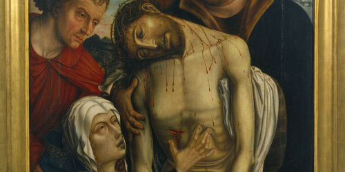 image for: Anònim. Escola hispanoflamenca - Davallament de la Creu - 1500-1510