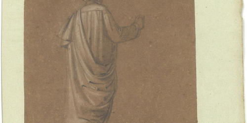 image for: Marià Fortuny - Estudi acadèmic de figura masculina - Cap a 1856-1858