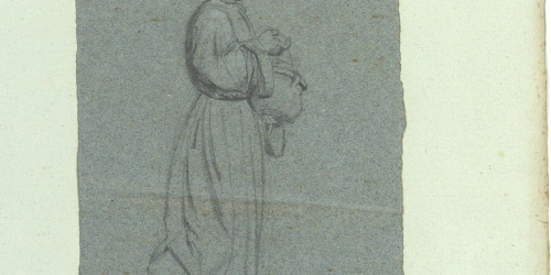 image for: Marià Fortuny - Estudi acadèmic de figura masculina - Cap a 1856-1858