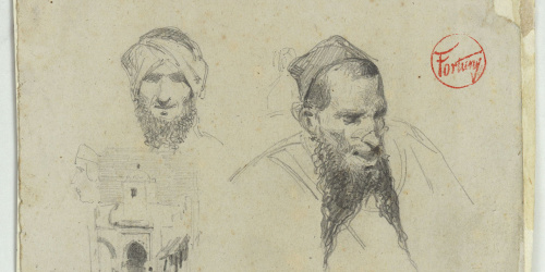 image for: Marià Fortuny - Caps d&#039;hebreus i mesquita - Cap a 1860-1862