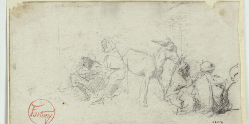 image for: Marià Fortuny - Marroquins i ruc - Cap a 1860-1862
