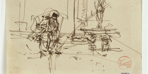 image for: Marià Fortuny - Estudi per al quadre «L&#039;elecció de la model» - Cap a 1868-1870