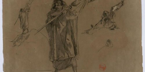 image for: Marià Fortuny - Guerrer marroquí. Estudi per al quadre «La batalla de Tetuan» - Cap a 1863-1864