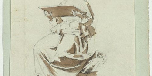 image for: Marià Fortuny - Estudi acadèmic de figura masculina - Cap a 1856-1858