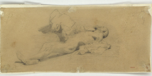 image for: Marià Fortuny - Marroquí mort. Estudi per al quadre «La batalla de Tetuan» - Cap a 1860