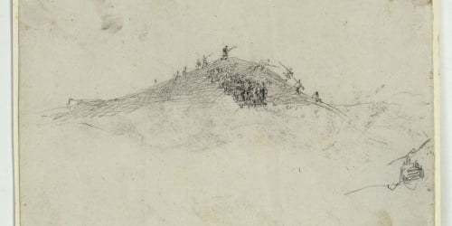 image for: Marià Fortuny - 11 marzo. Primera carga a la bayoneta - Cap a 1860