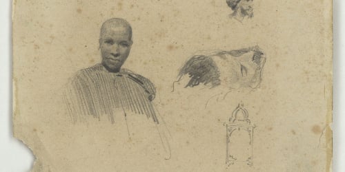 image for: Marià Fortuny - Marroquins i motiu d&#039;estil musulmà - Cap a 1860-1862