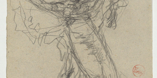 image for: Marià Fortuny - Estudi per al quadre «El jardí dels poetes» - Cap a 1871