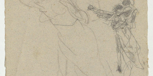 image for: Marià Fortuny - Estudi per al quadre «El jardí dels poetes» (anvers) / Estudi per al quadre «El jardí dels poetes» (revers) - Cap a 1871