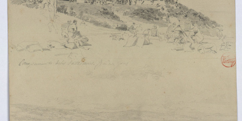 image for: Marià Fortuny - Campamento de los catalanes - 1860