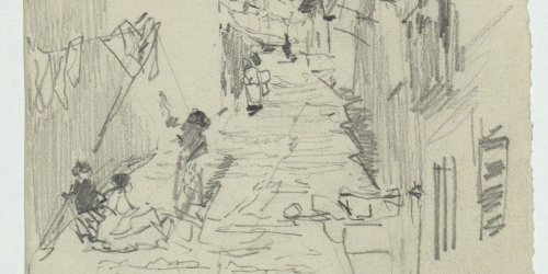 image for: Marià Fortuny - Carrer de poble - Cap a 1871