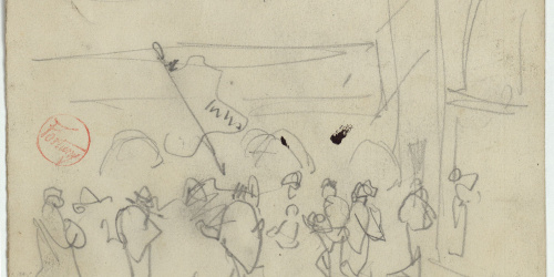 image for: Marià Fortuny - Estudi per al quadre «Fantasia àrab» [?] - Cap a 1866