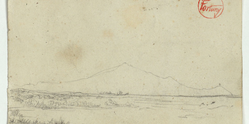image for: Marià Fortuny - Monte Negrón, cabo Negrón (anvers) / Croquis inconcret (revers) - Cap a 1860